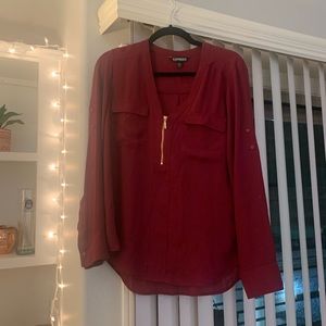 Express, long sleeve blouse, size medium